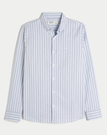Hollister stretch oxford slim fit shirt best sale