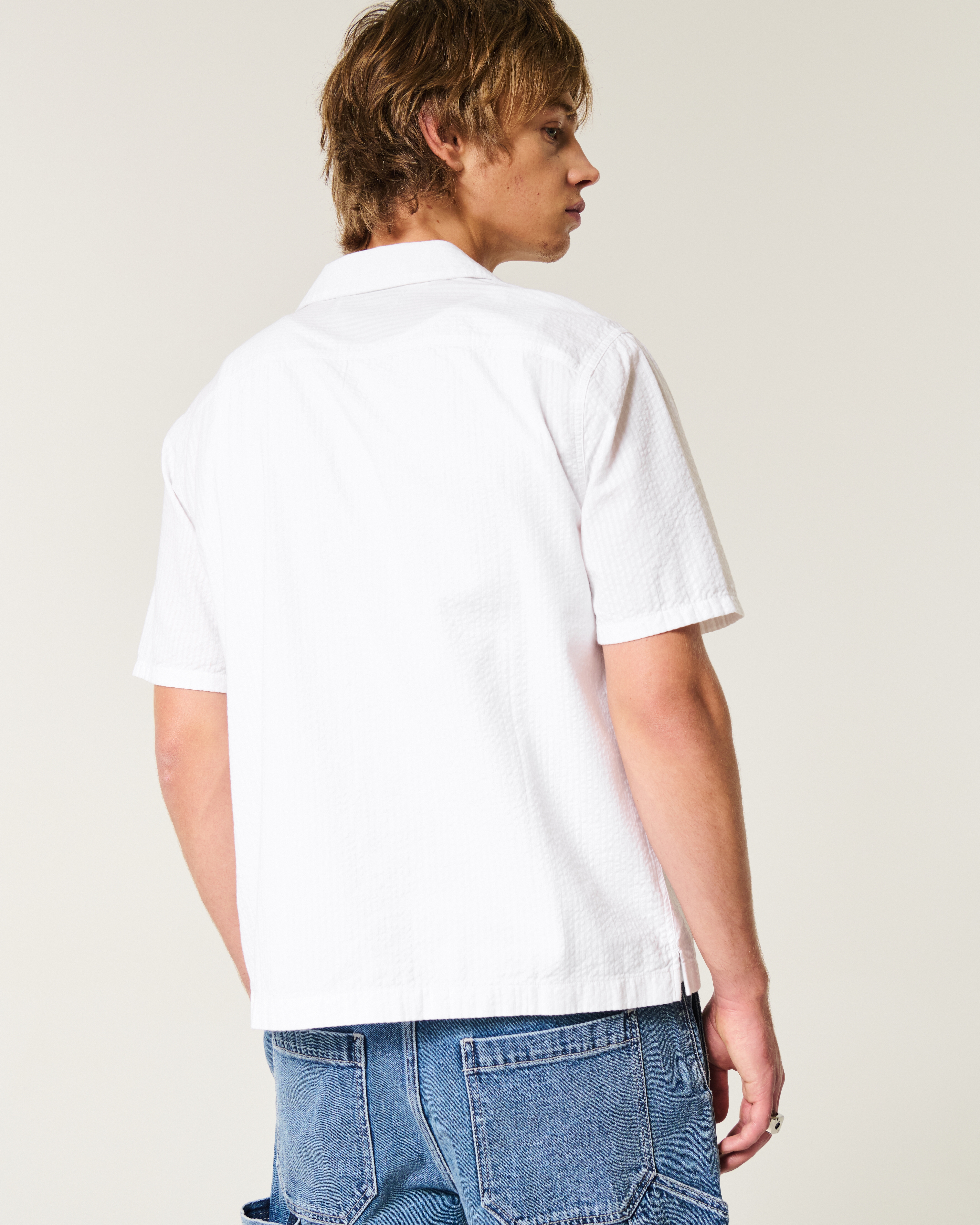 Short-Sleeve Seersucker Shirt