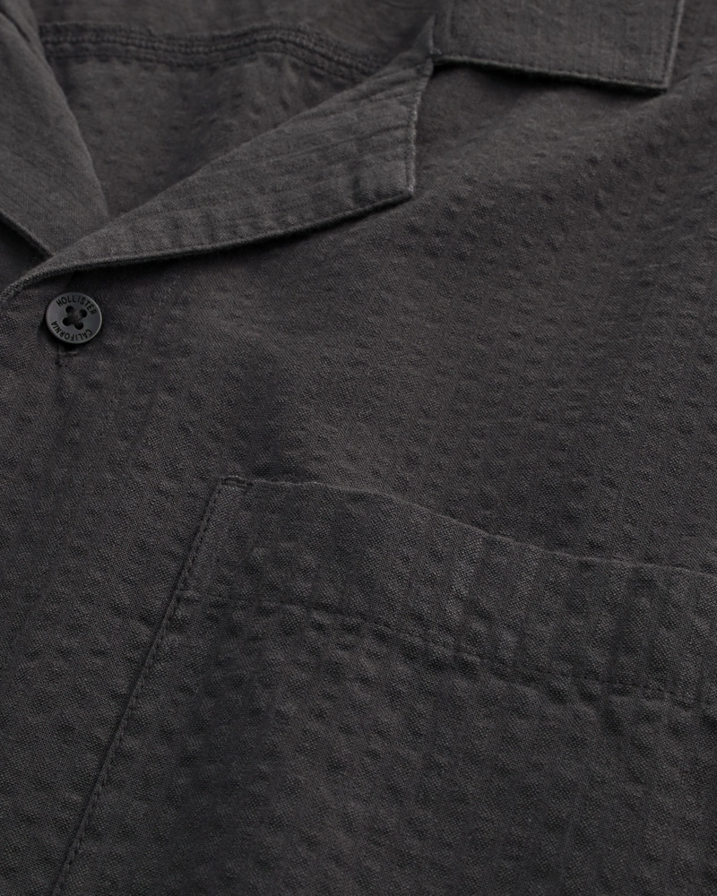Short-Sleeve Seersucker Shirt