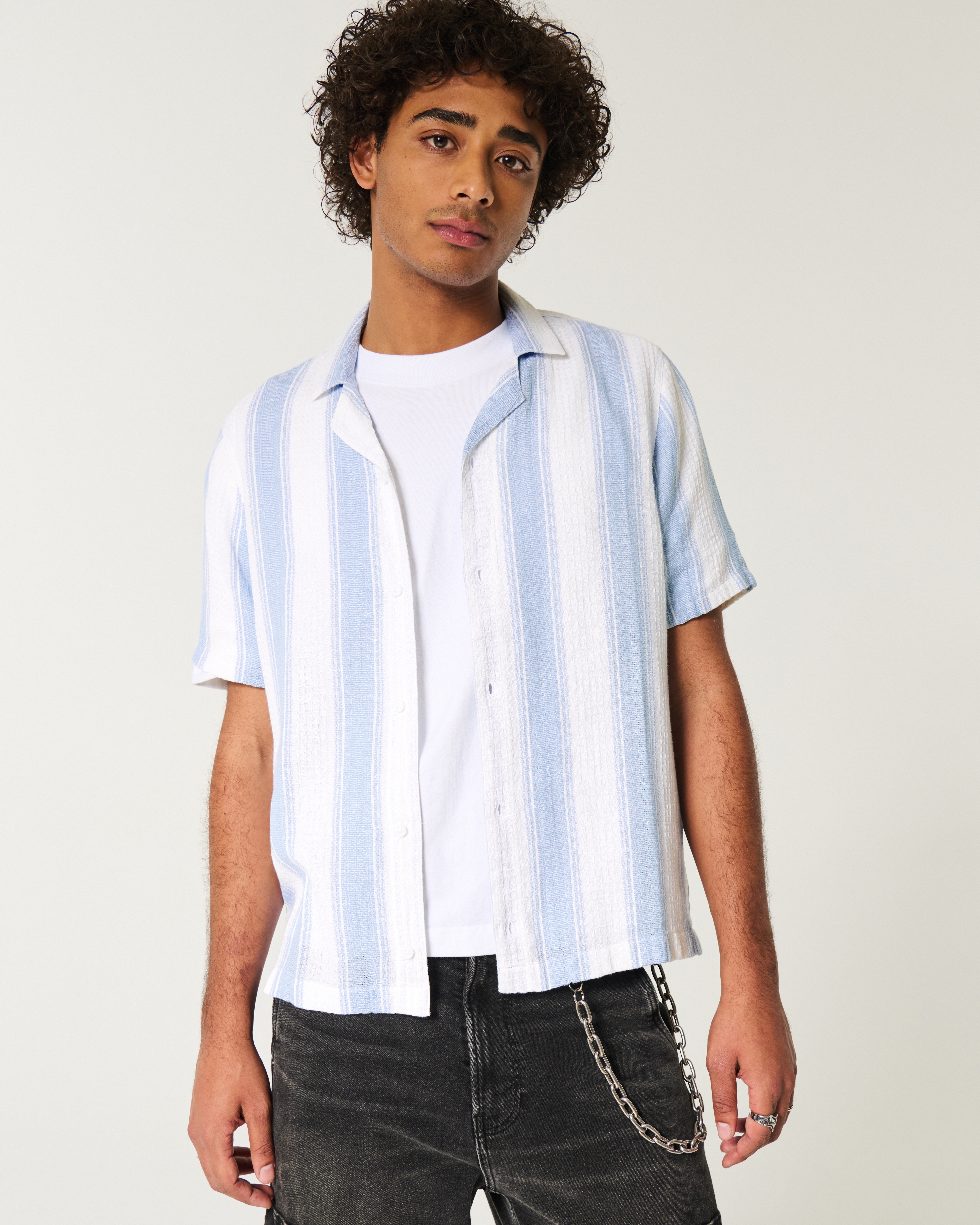 トップス manof STRIPE SHORT TOPS STRIPE SHORT TOPS（シャツ/ブラウス）｜MANOF（マノフ）の