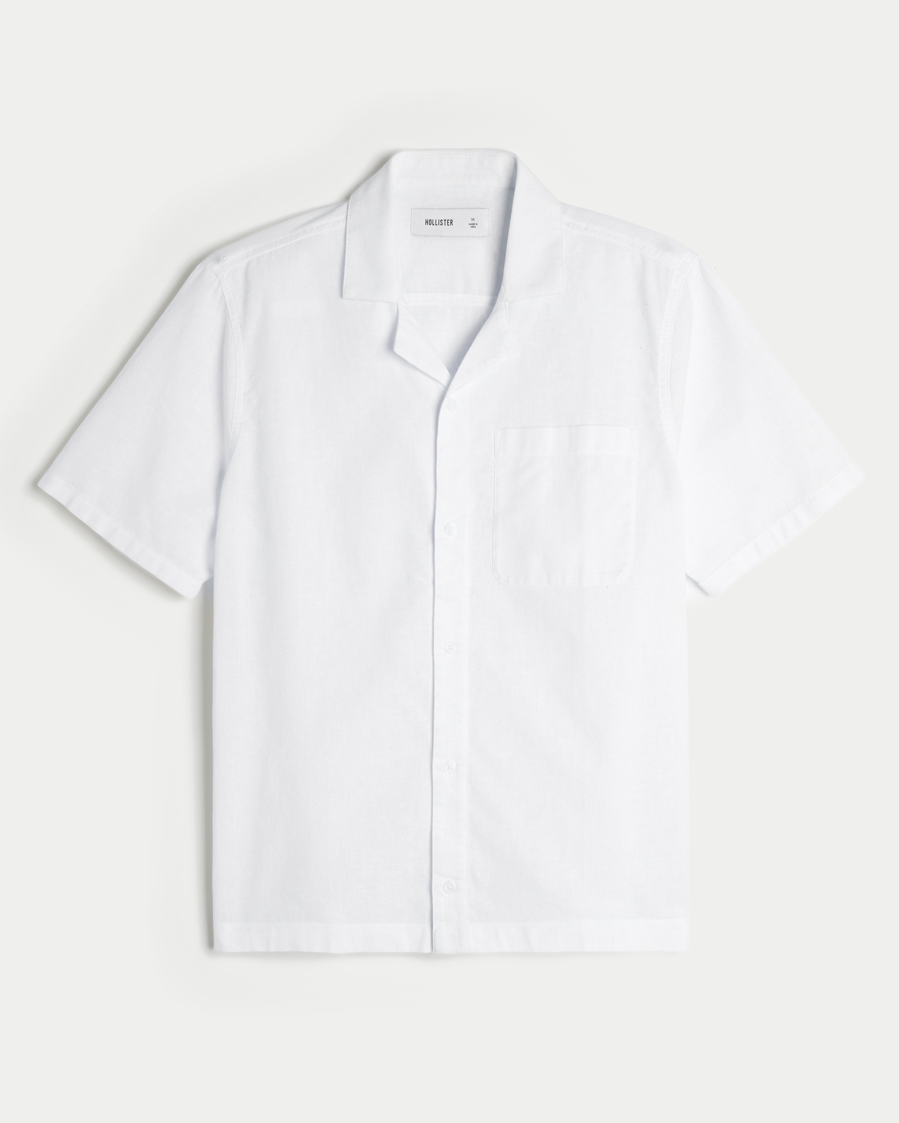 Relaxed Short-Sleeve Button-Through Shirt