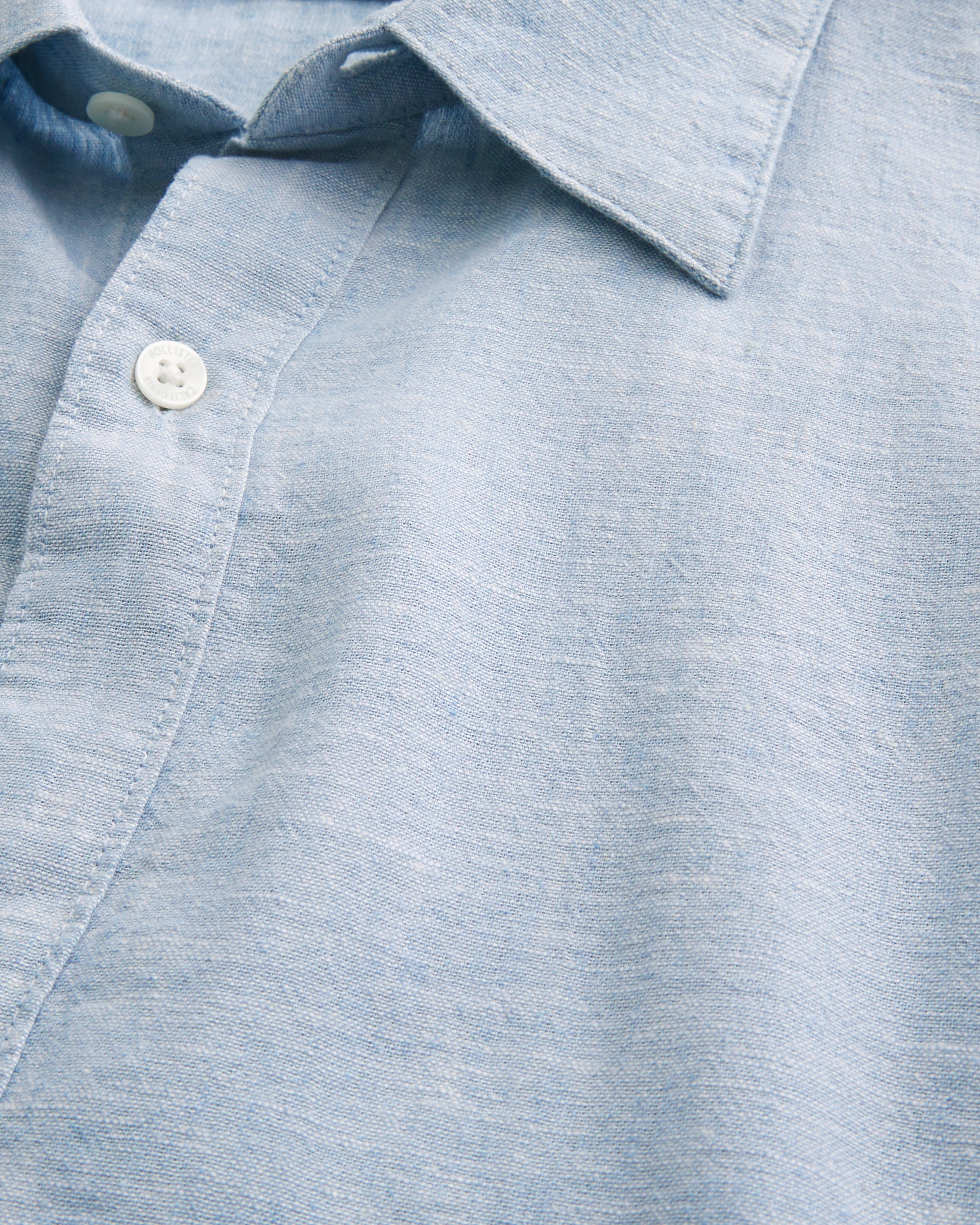 Linen-Blend Button-Through Shirt