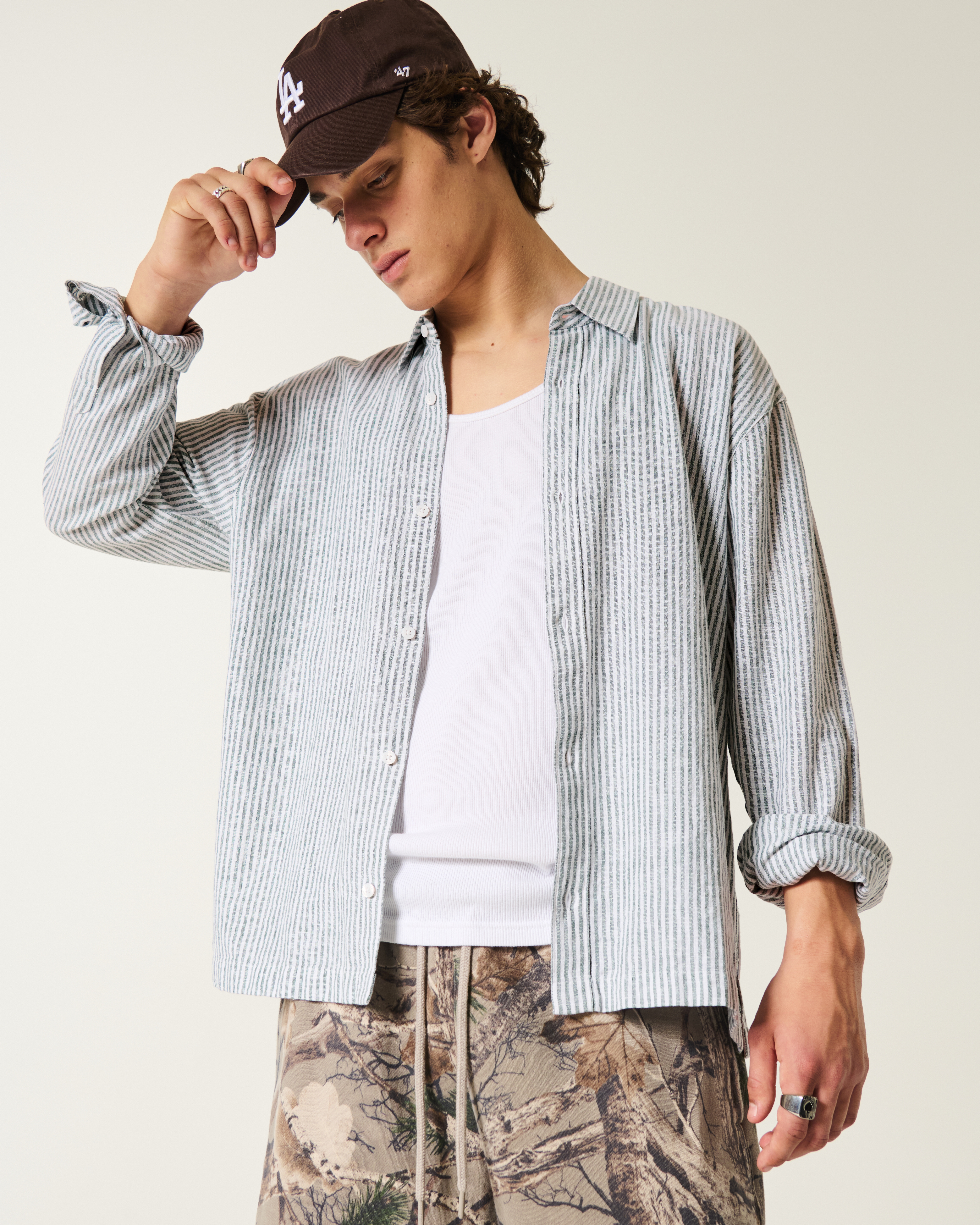Relaxed Linen-Blend Shirt