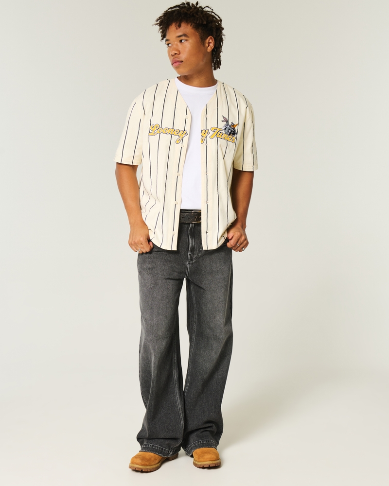 Boxy Looney Tunes Graphic Baseball Jersey
