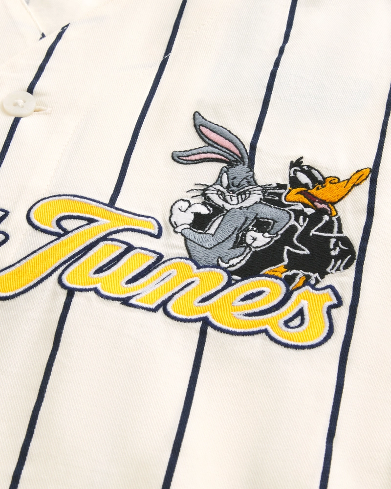 Boxy Looney Tunes Graphic Baseball Jersey