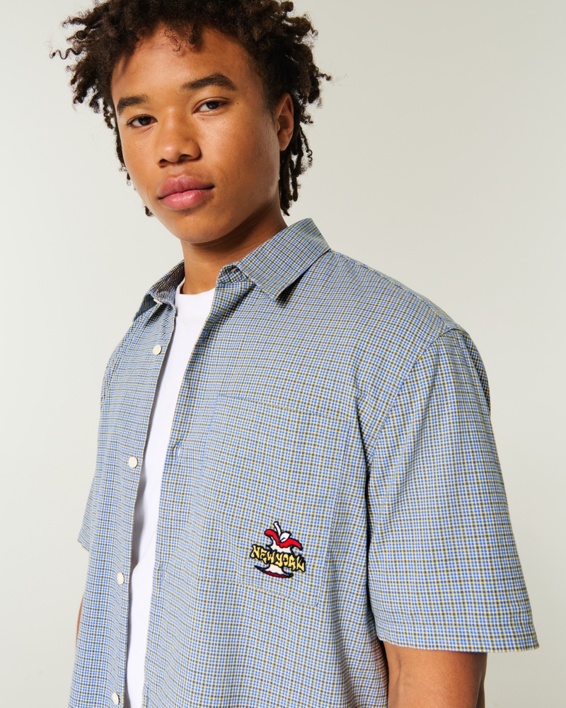 Boxy Short-Sleeve New York Graphic Shirt