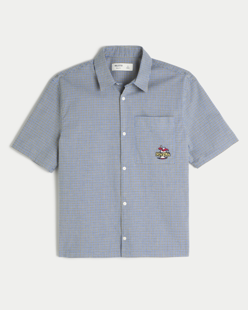 Boxy Short-Sleeve New York Graphic Shirt