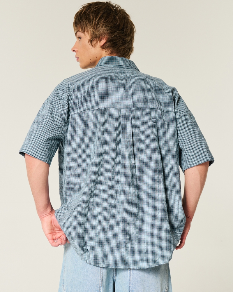 Hollister Summer Dresses Man Men's Short-Sleeve Crochet-Style