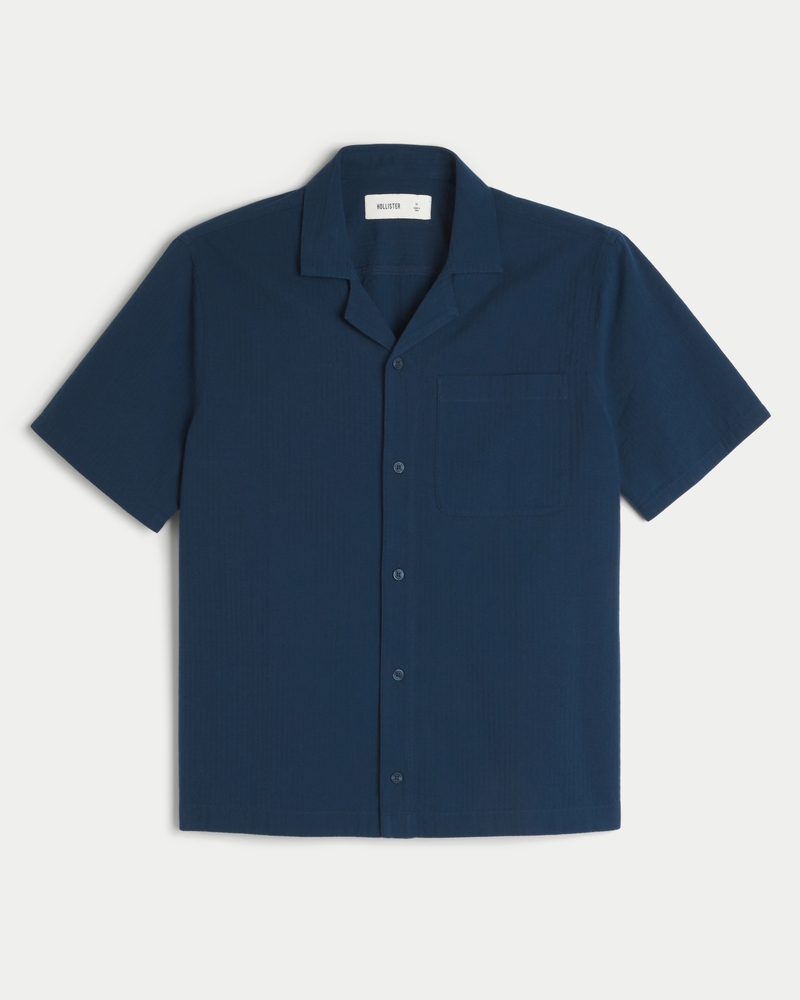Short-Sleeve Seersucker Pocket Shirt