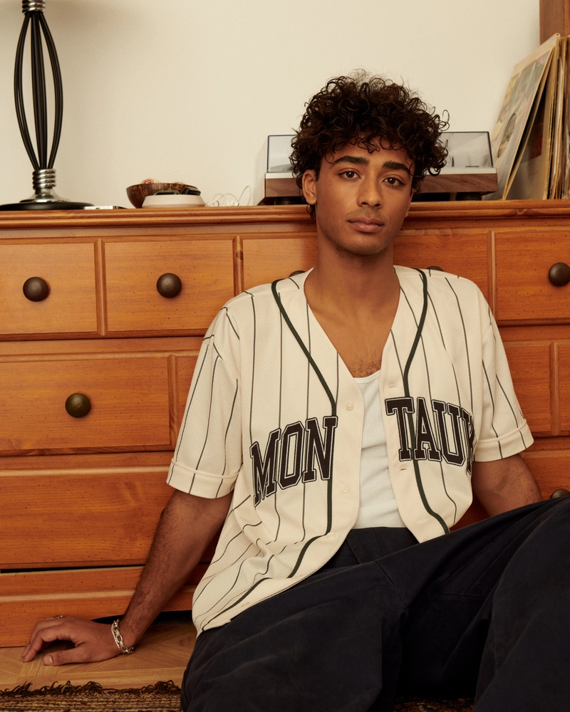 Boxy Montauk Graphic Baseball Jersey