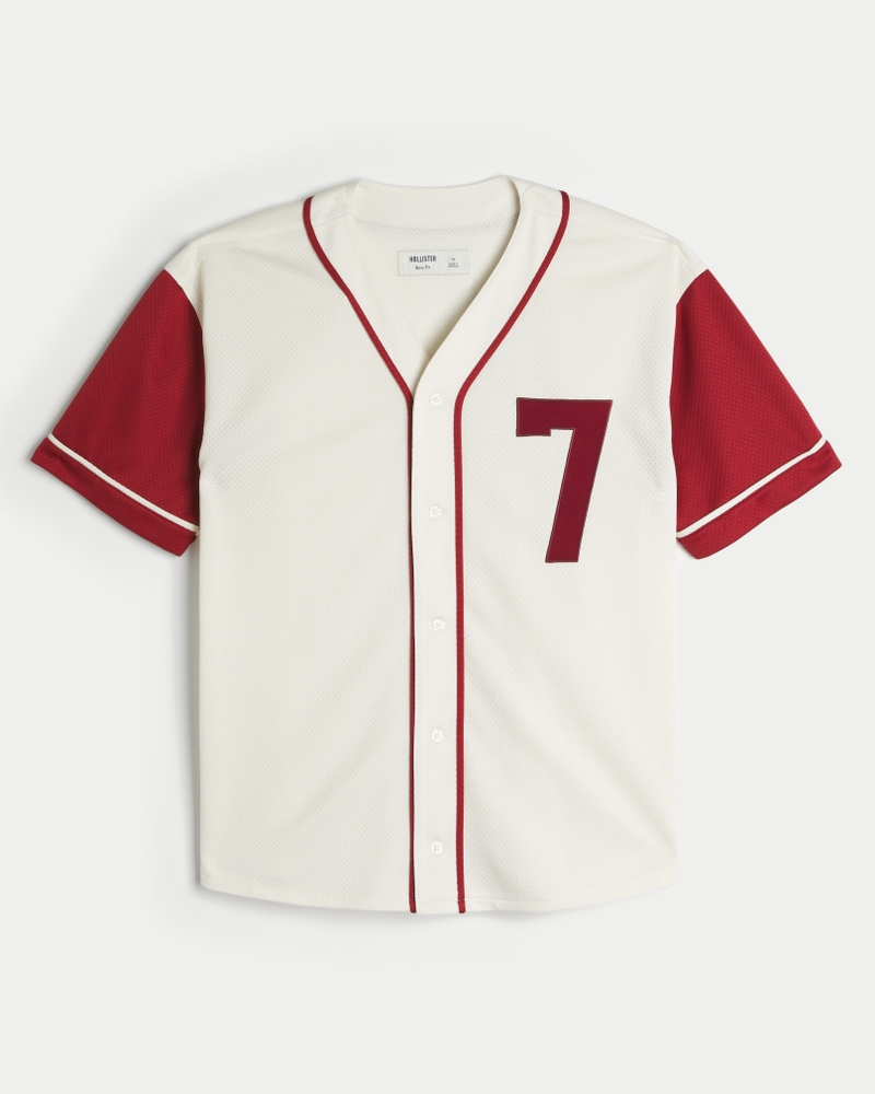 Boxy Number Graphic Baseball Jersey