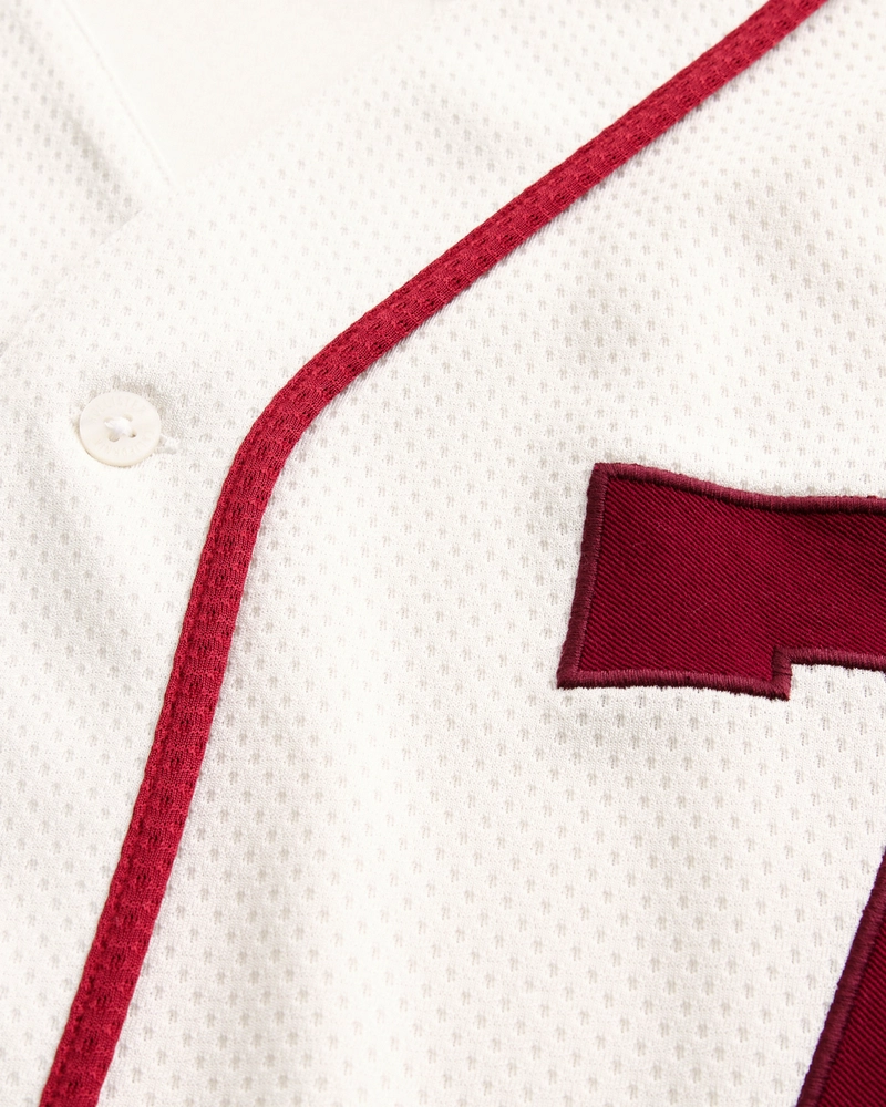 Boxy Number Graphic Baseball Jersey