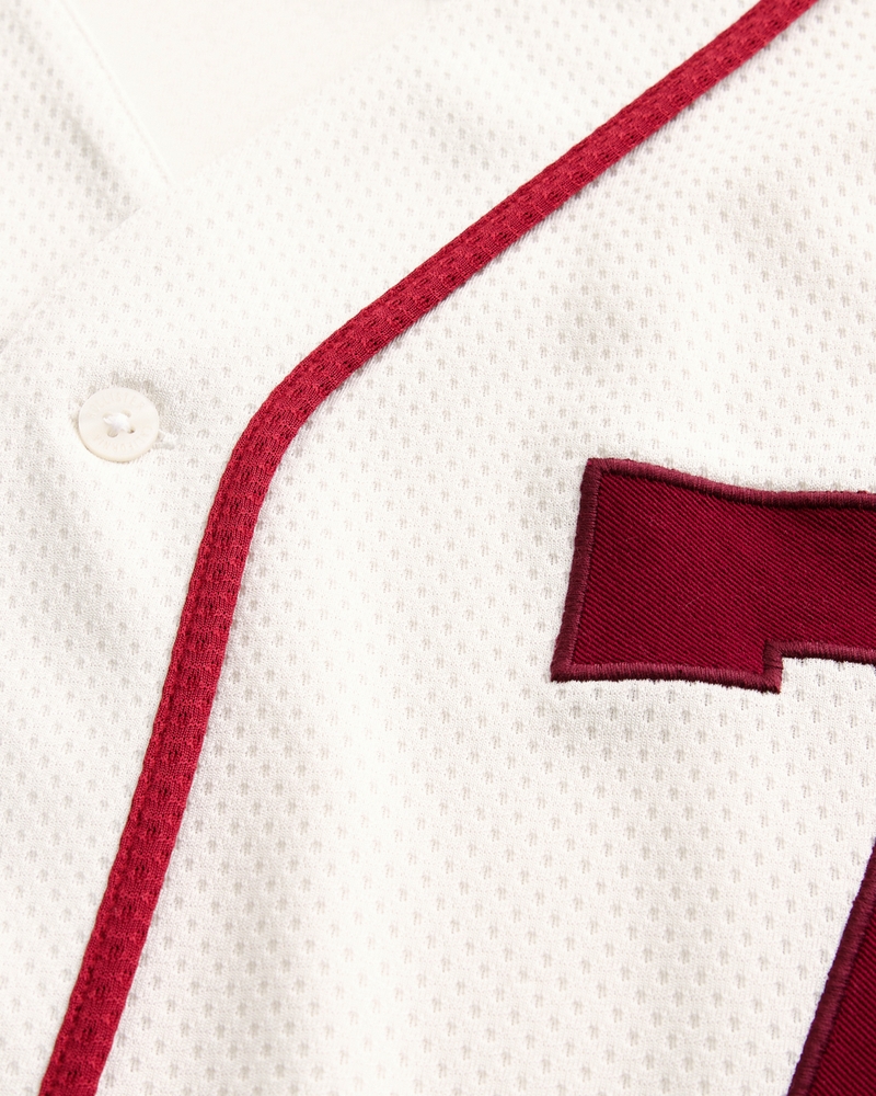Boxy Number Graphic Baseball Jersey
