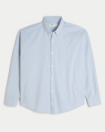 Stretch oxford slim fit shirt hollister best sale
