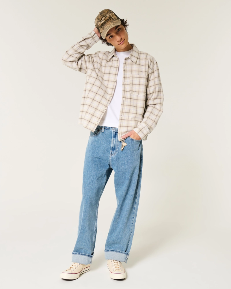 Flannel Button-Through Overshirt