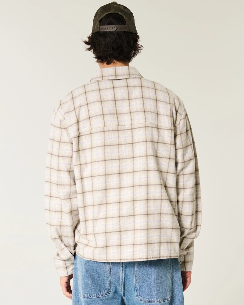 Flannel Button-Through Overshirt