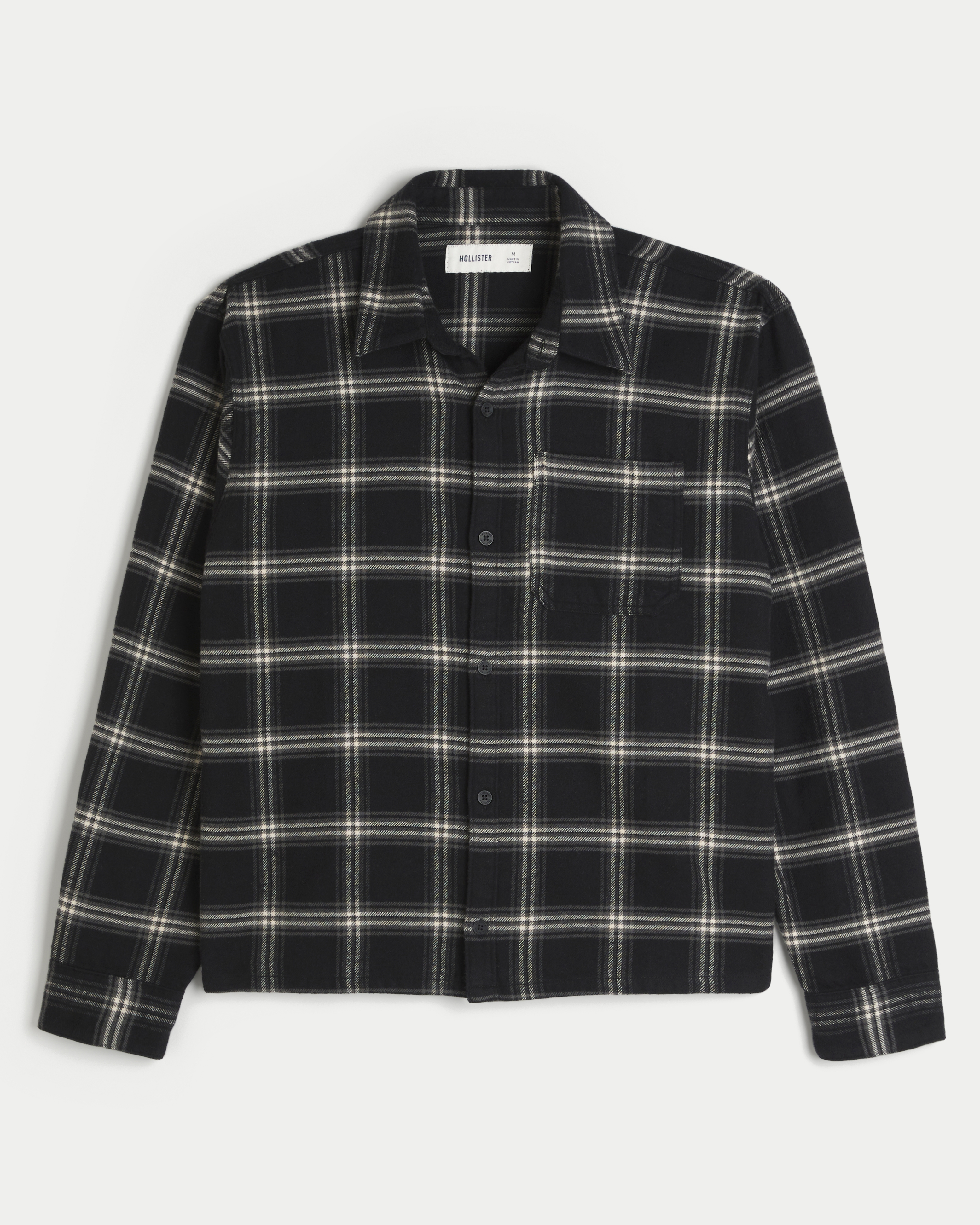 hollister red and black flannel