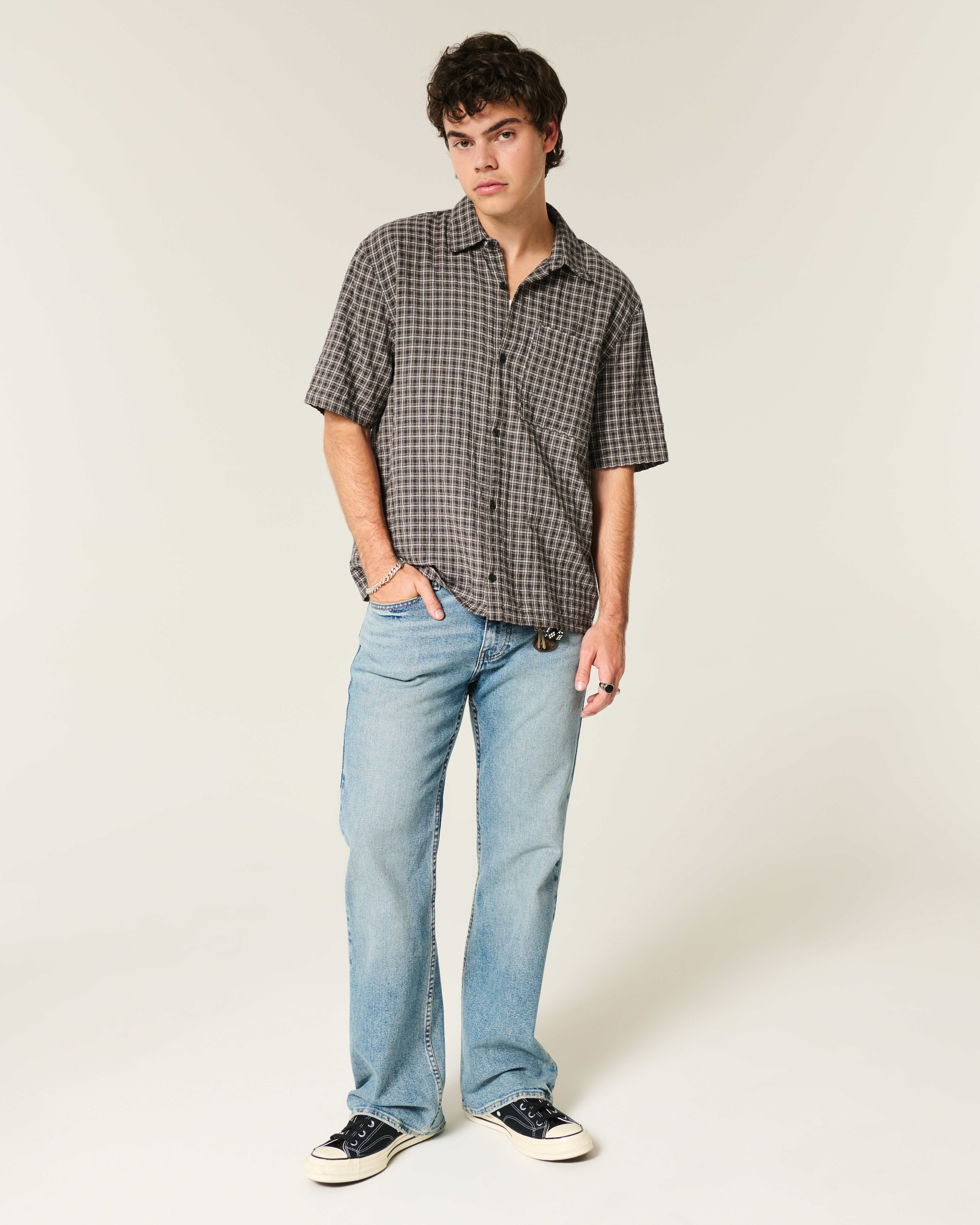 Boxy Short-Sleeve Pocket Shirt