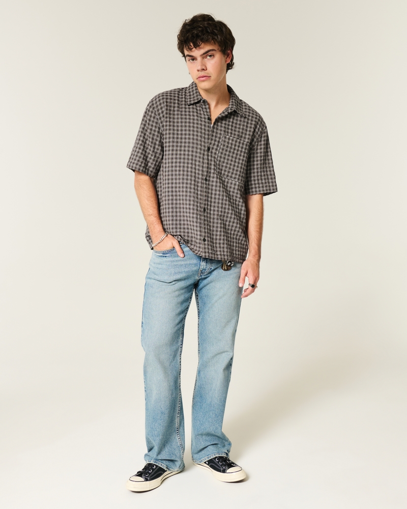 Boxy Short-Sleeve Pocket Shirt