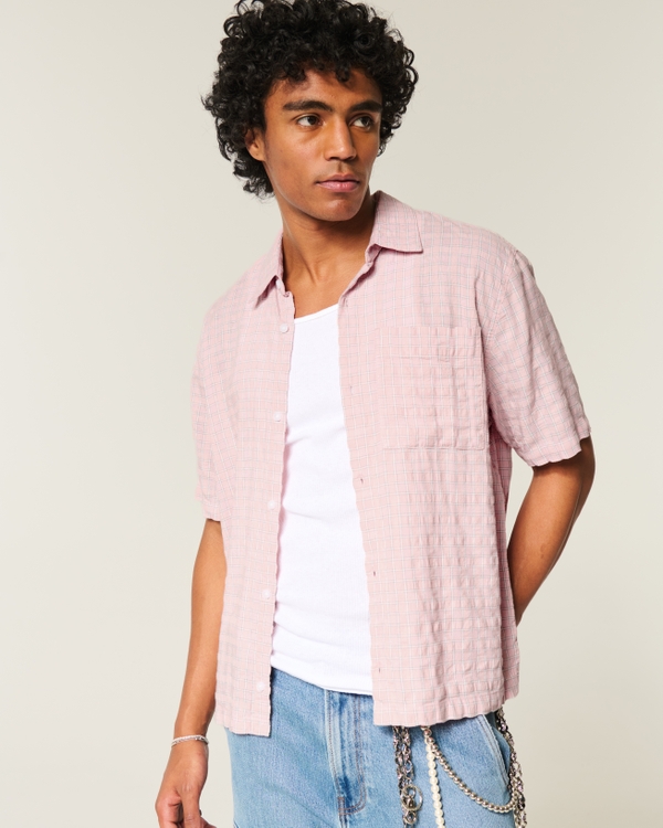 Boxy Short-Sleeve Pocket Shirt