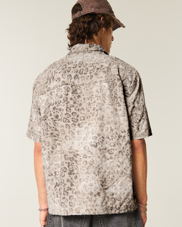 Boxy Short-Sleeve Pocket Shirt