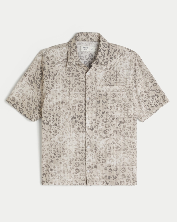 Boxy Short-Sleeve Pocket Shirt