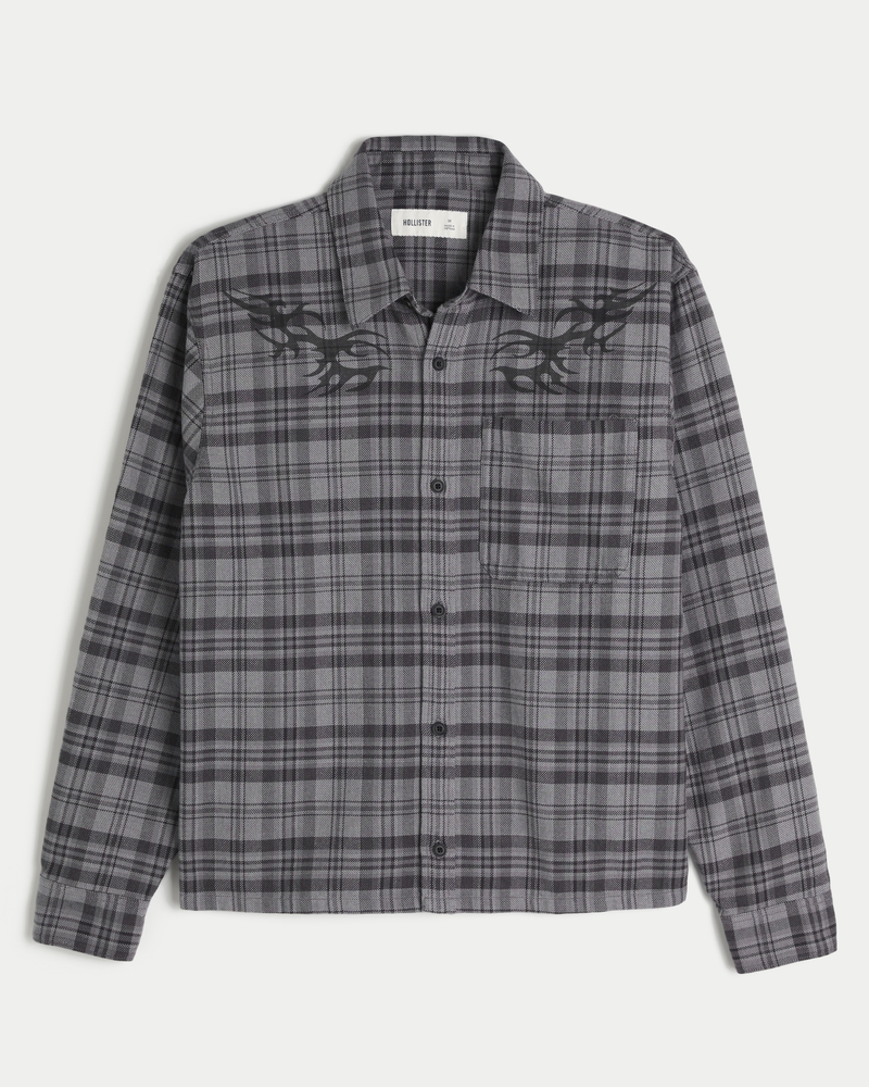Graphic Flannel Shirt