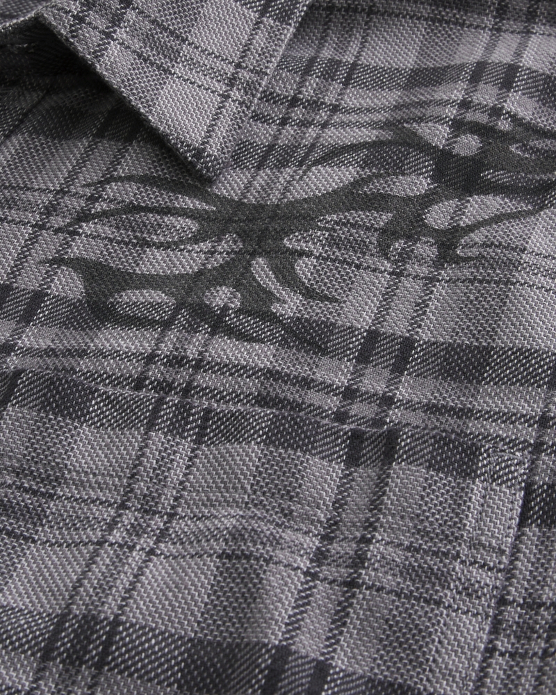 Graphic Flannel Shirt