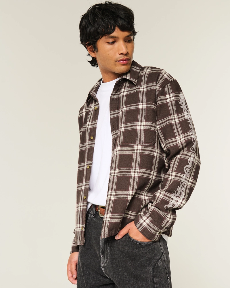 Graphic Flannel Shirt