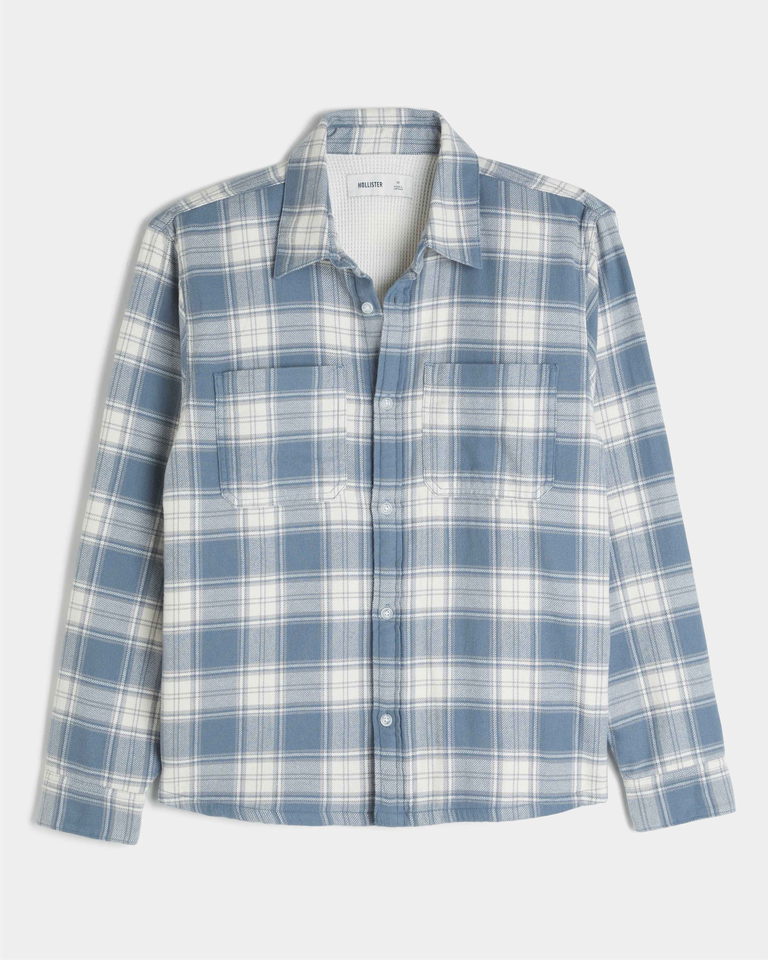 Boxy Thermal-Lined Flannel Shirt