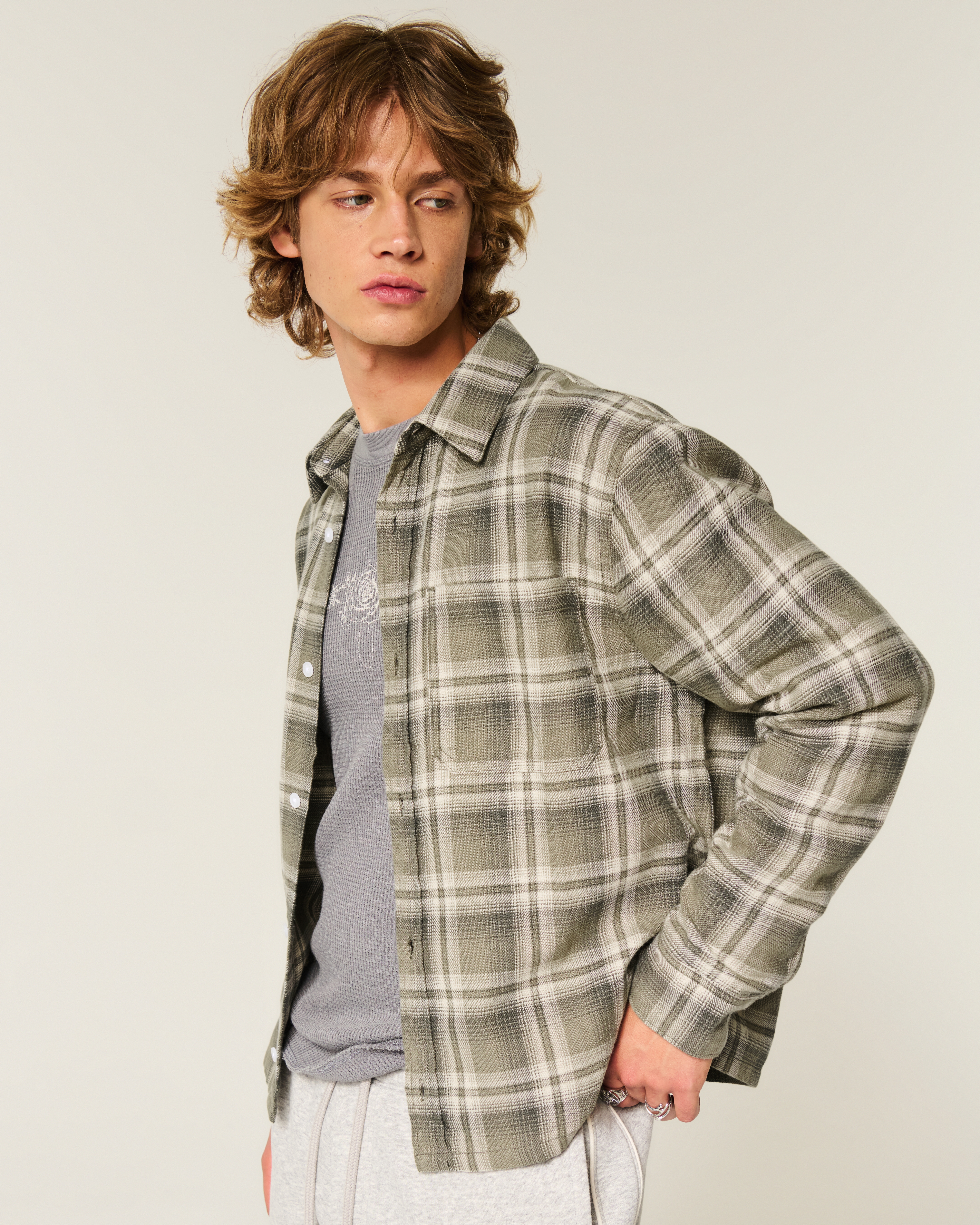 Boxy Flannel Shirt