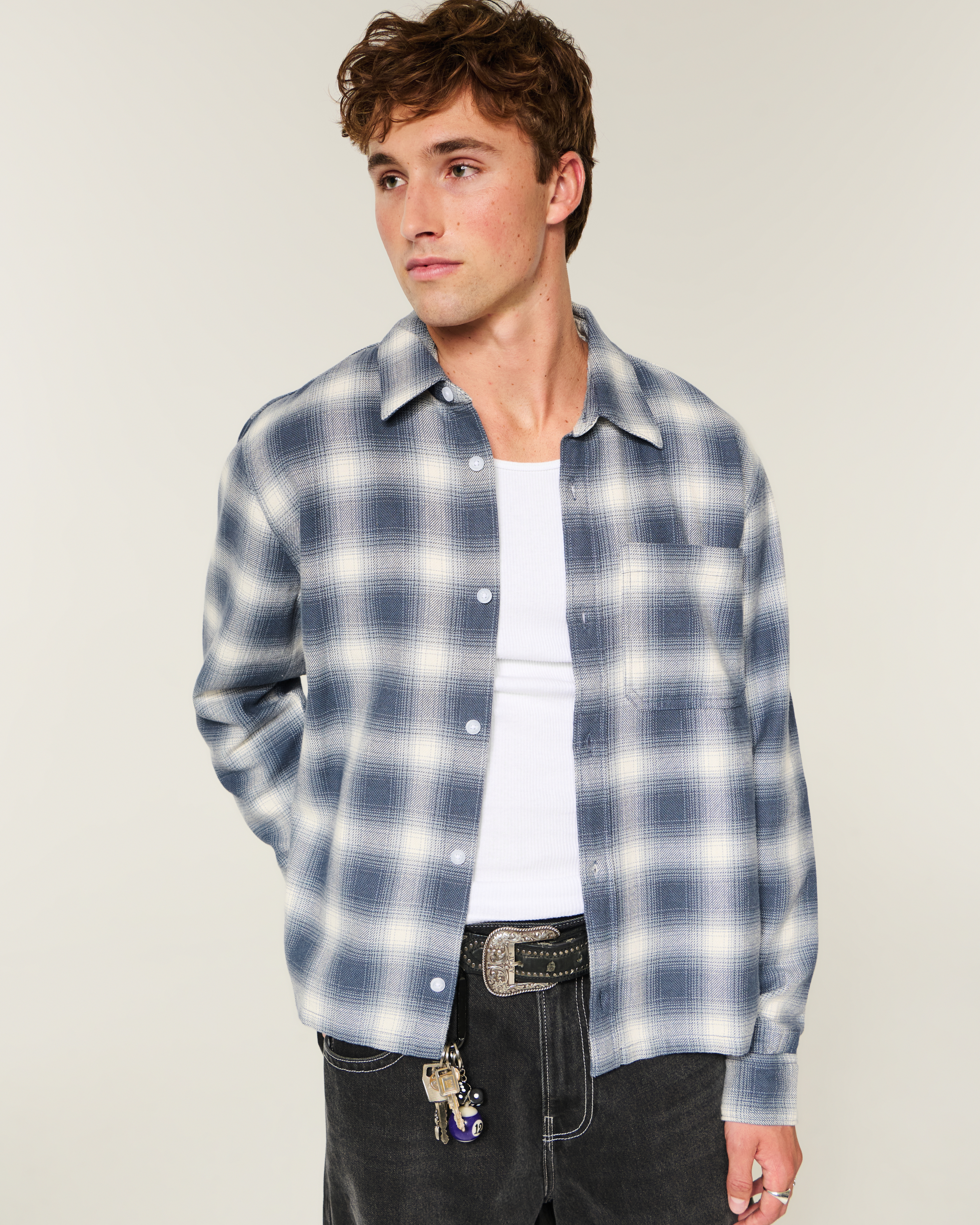 Boxy Flannel Shirt