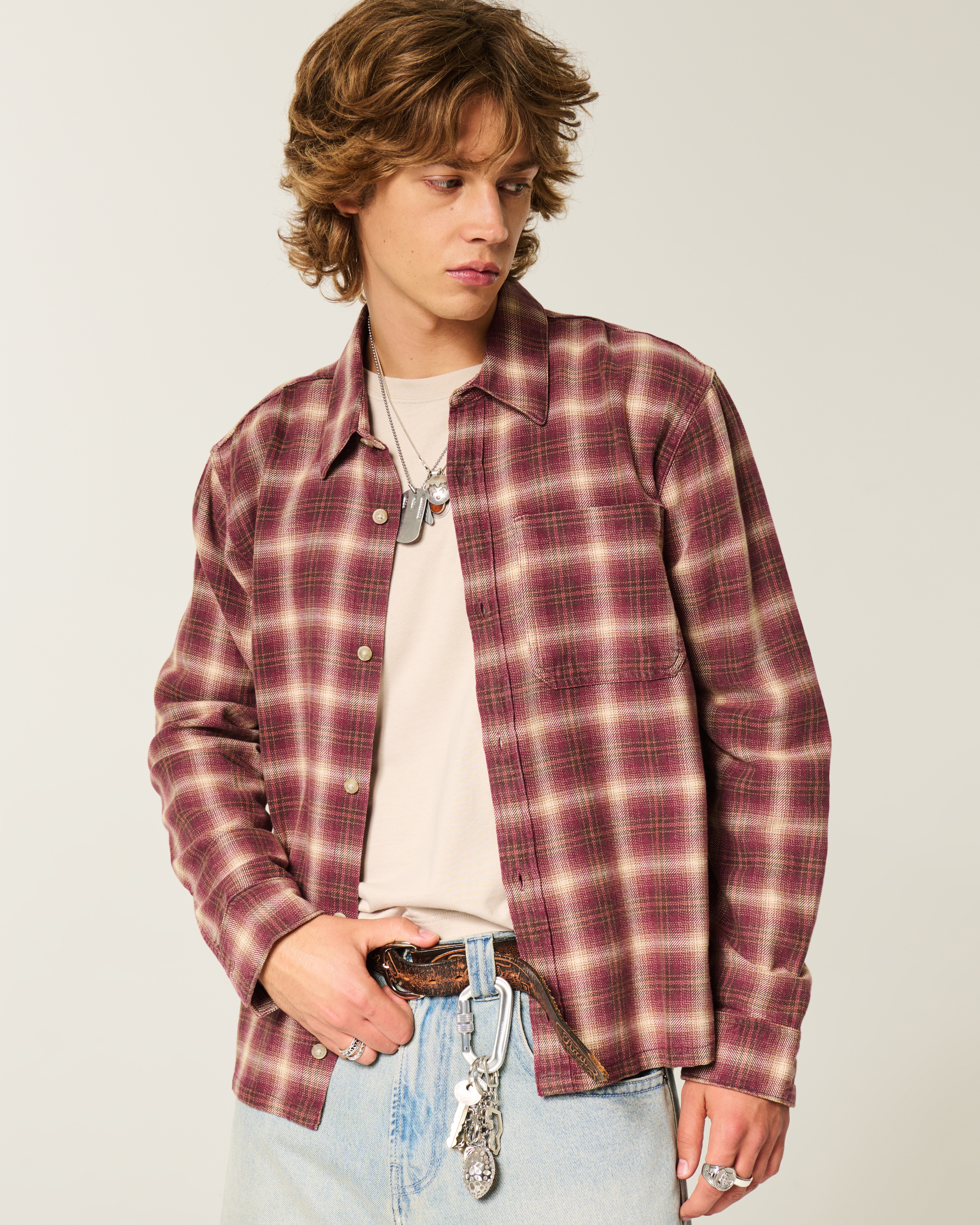 Boxy Flannel Shirt