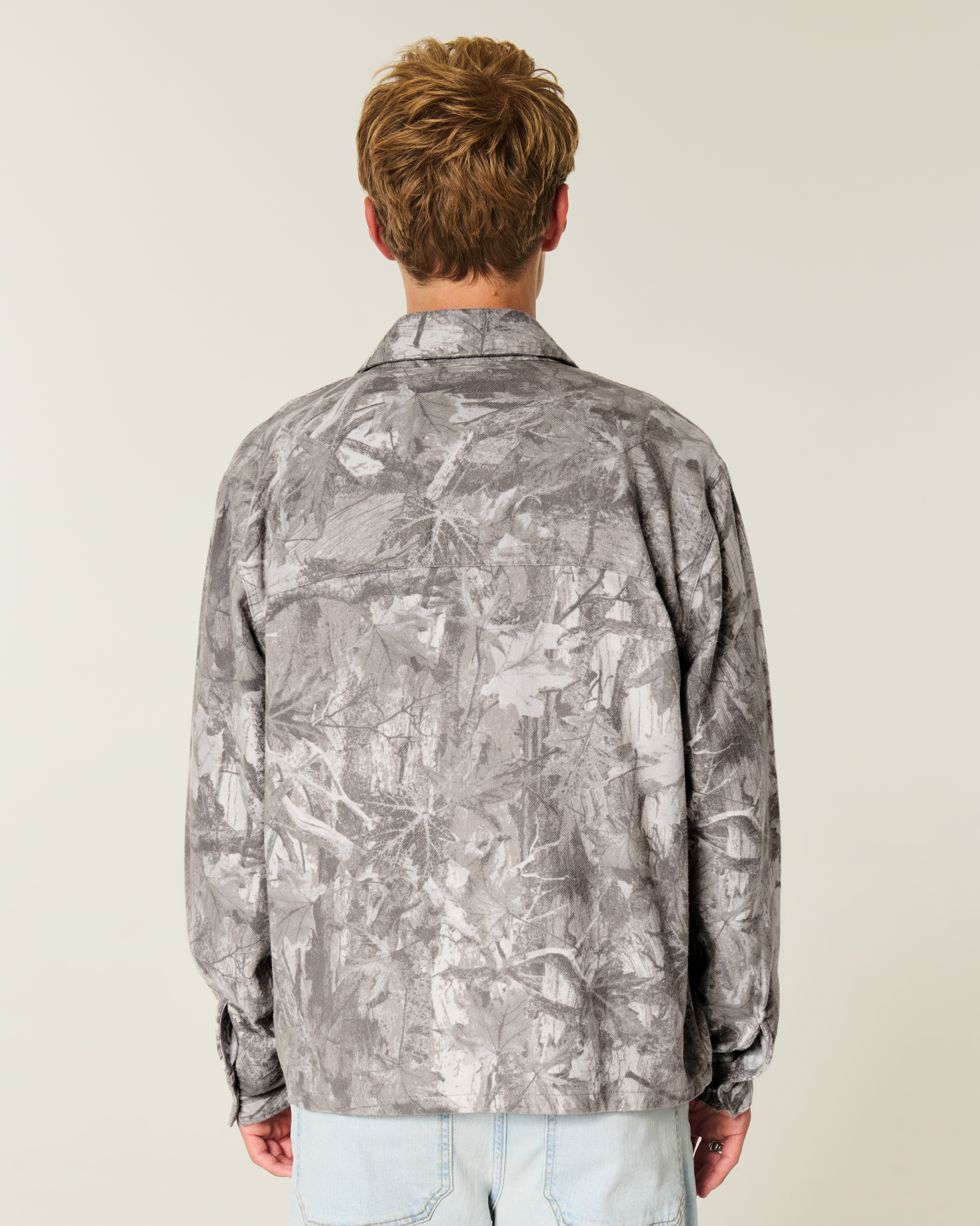 Boxy Camo Flannel Shirt