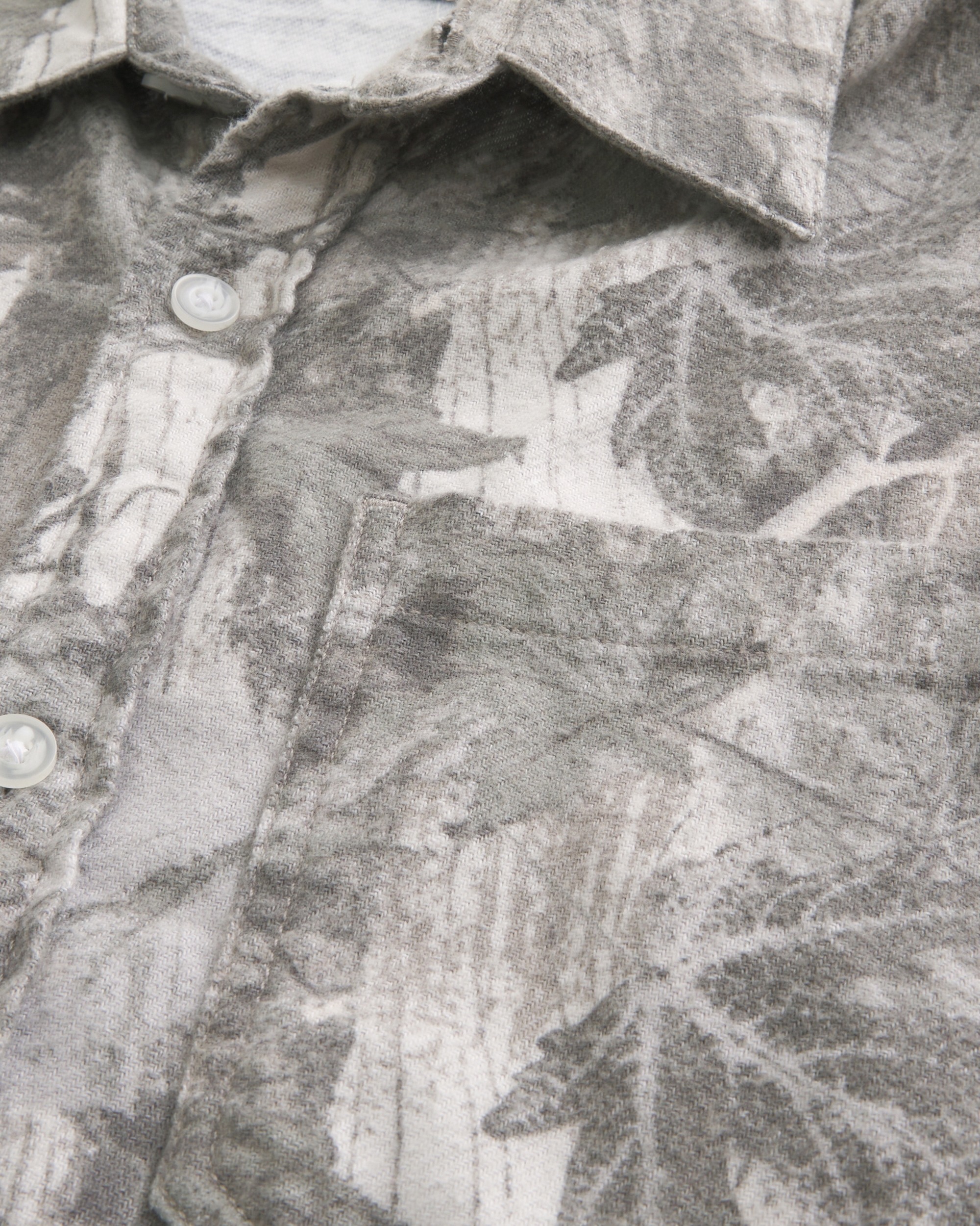 Boxy Camo Flannel Shirt