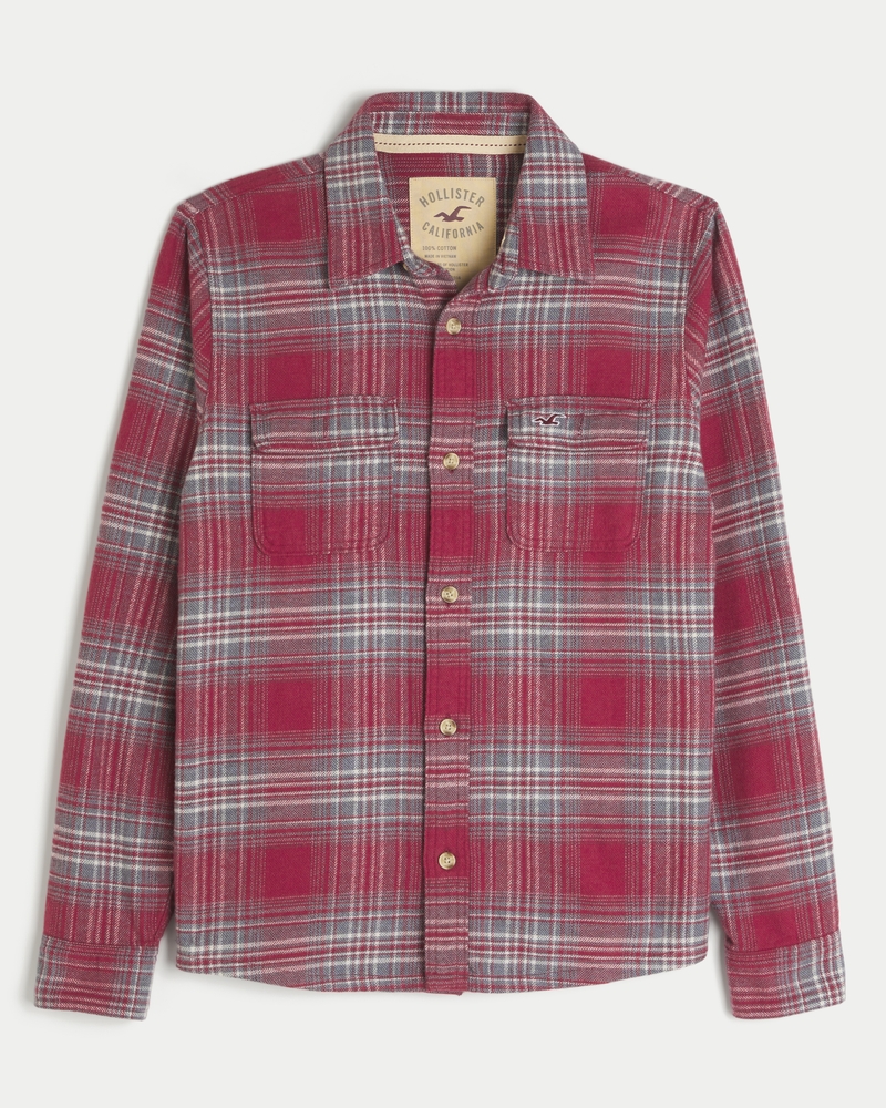 トップス TENDERLOIN FLANNEL CHECK SHT M Men's Flannel Icon Shirt | Men's Clearance | HollisterCo.ca