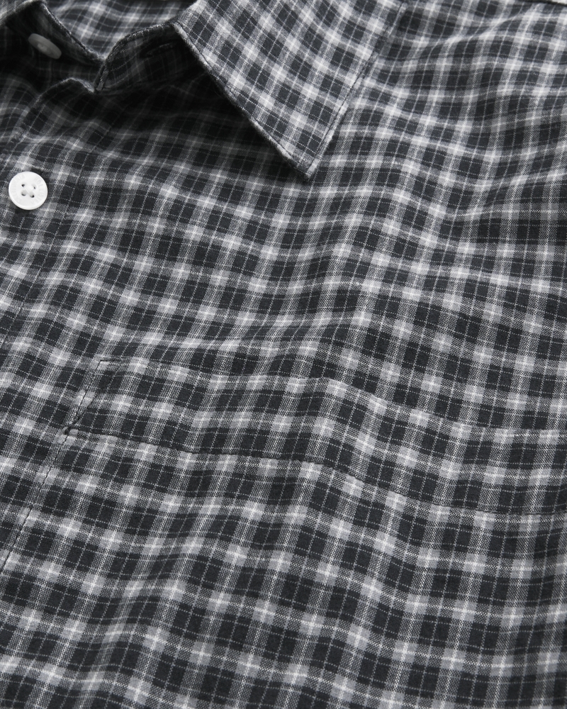 Boxy Short-Sleeve Poplin Shirt