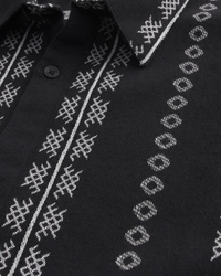 Boxy Short-Sleeve Embroidered Shirt