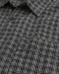 Boxy Short-Sleeve Seersucker Shirt