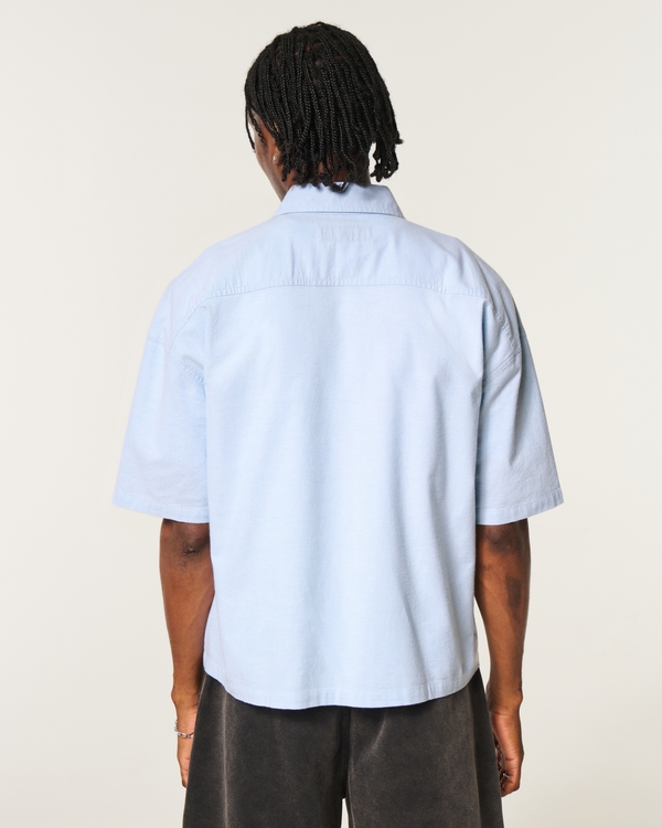 Super Boxy Short-Sleeve Oxford Shirt