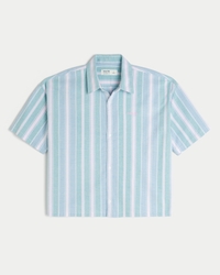 Men's Super Boxy Short-Sleeve Oxford Shirt | Men's Tops