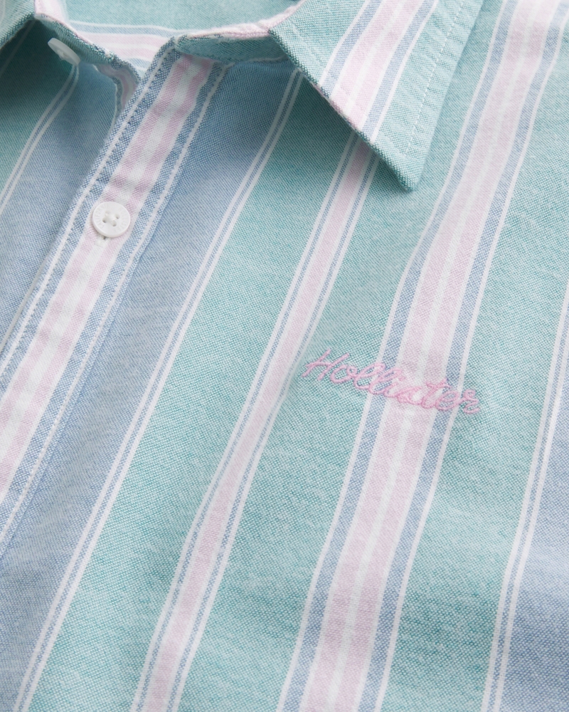 Men's Super Boxy Short-Sleeve Oxford Shirt | Men's Tops