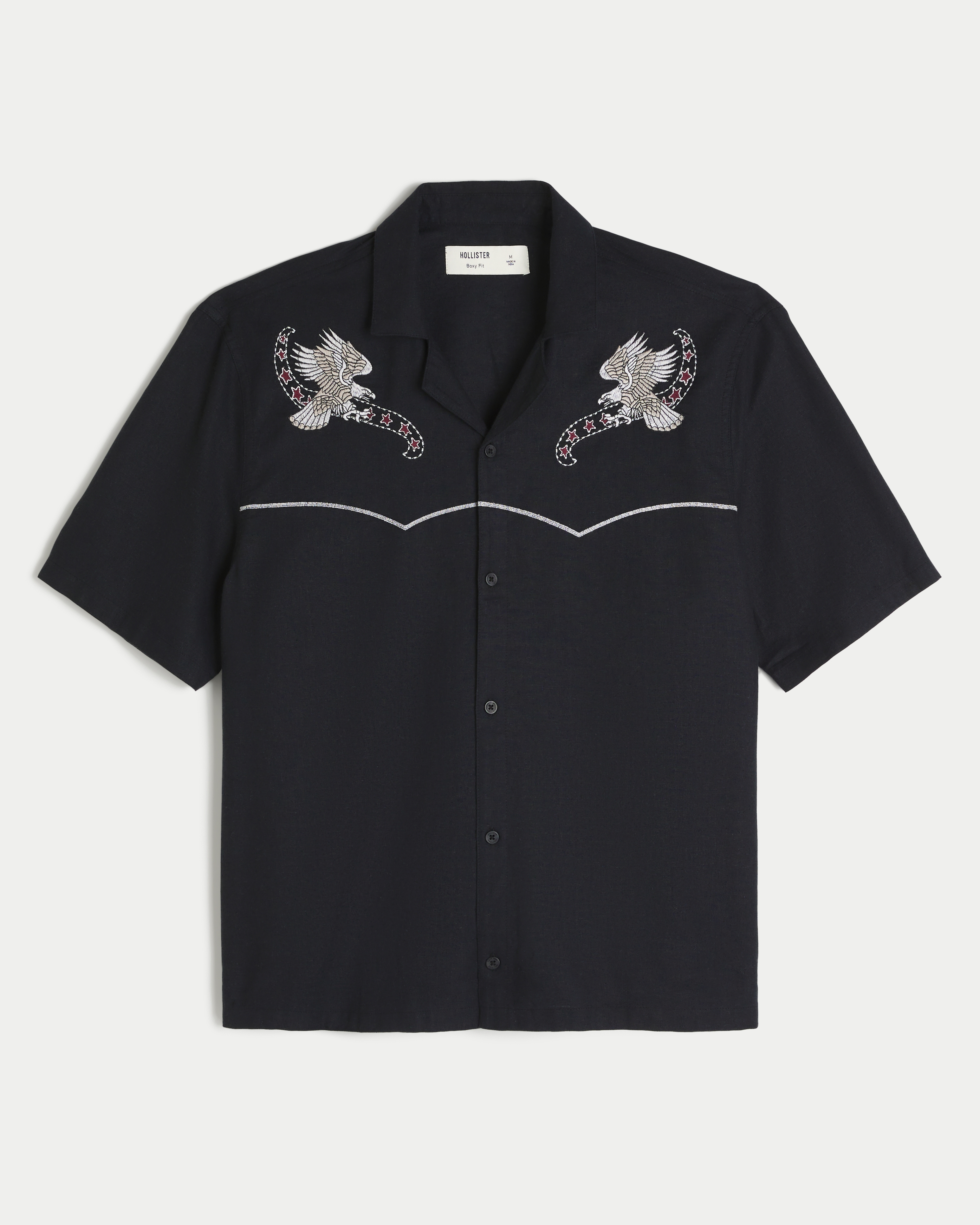 Boxy Short-Sleeve Western Shirt