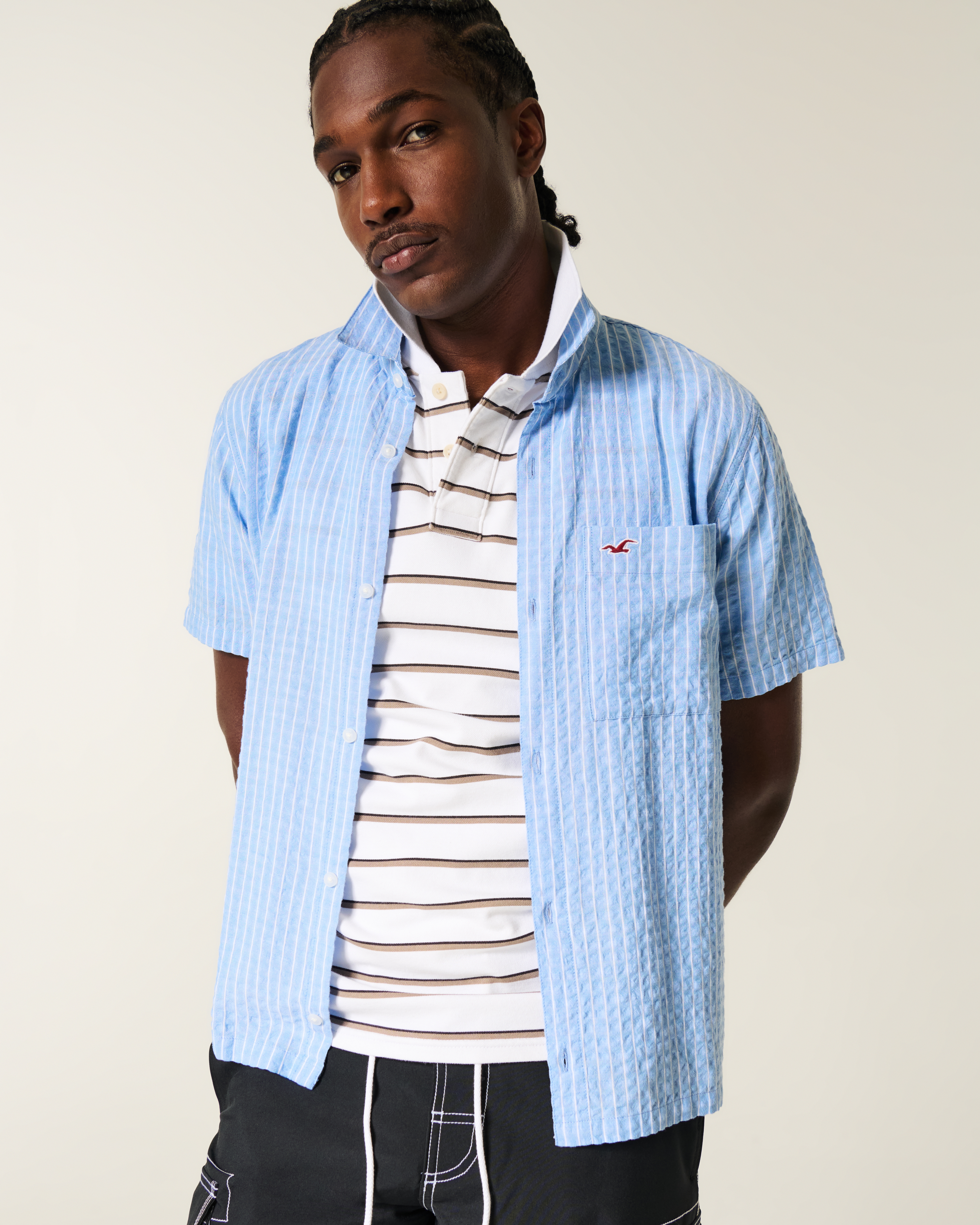 Vault Release Short-Sleeve Seersucker Icon Shirt