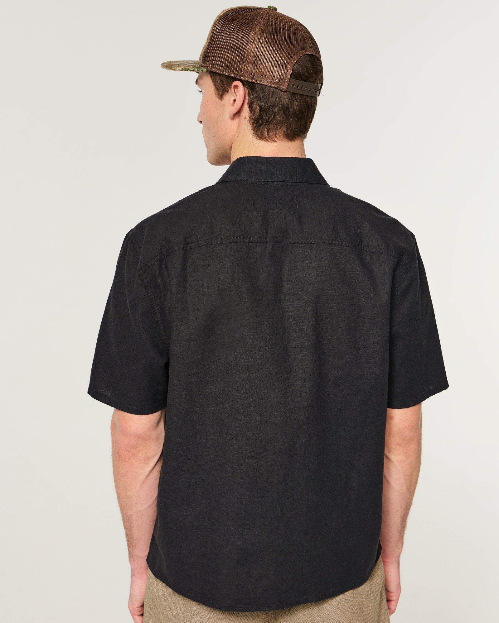 Men's Boxy Short Sleeve Linen Blend San Diego Graphic Shirt
