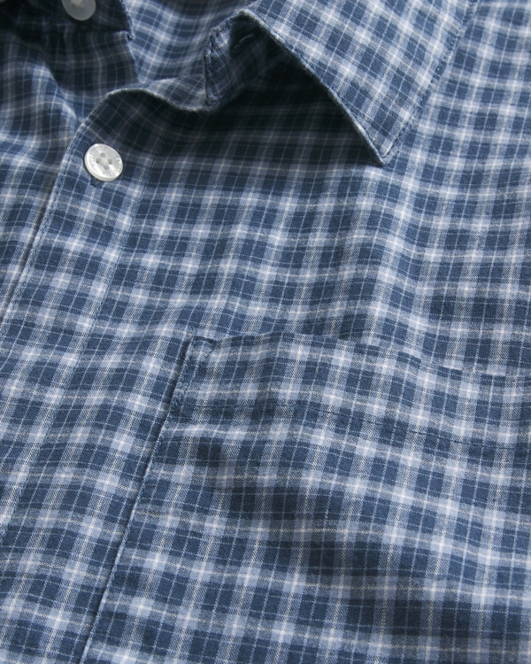 Men's Boxy Short-Sleeve Check Shirt | Men's Tops | HollisterCo.com