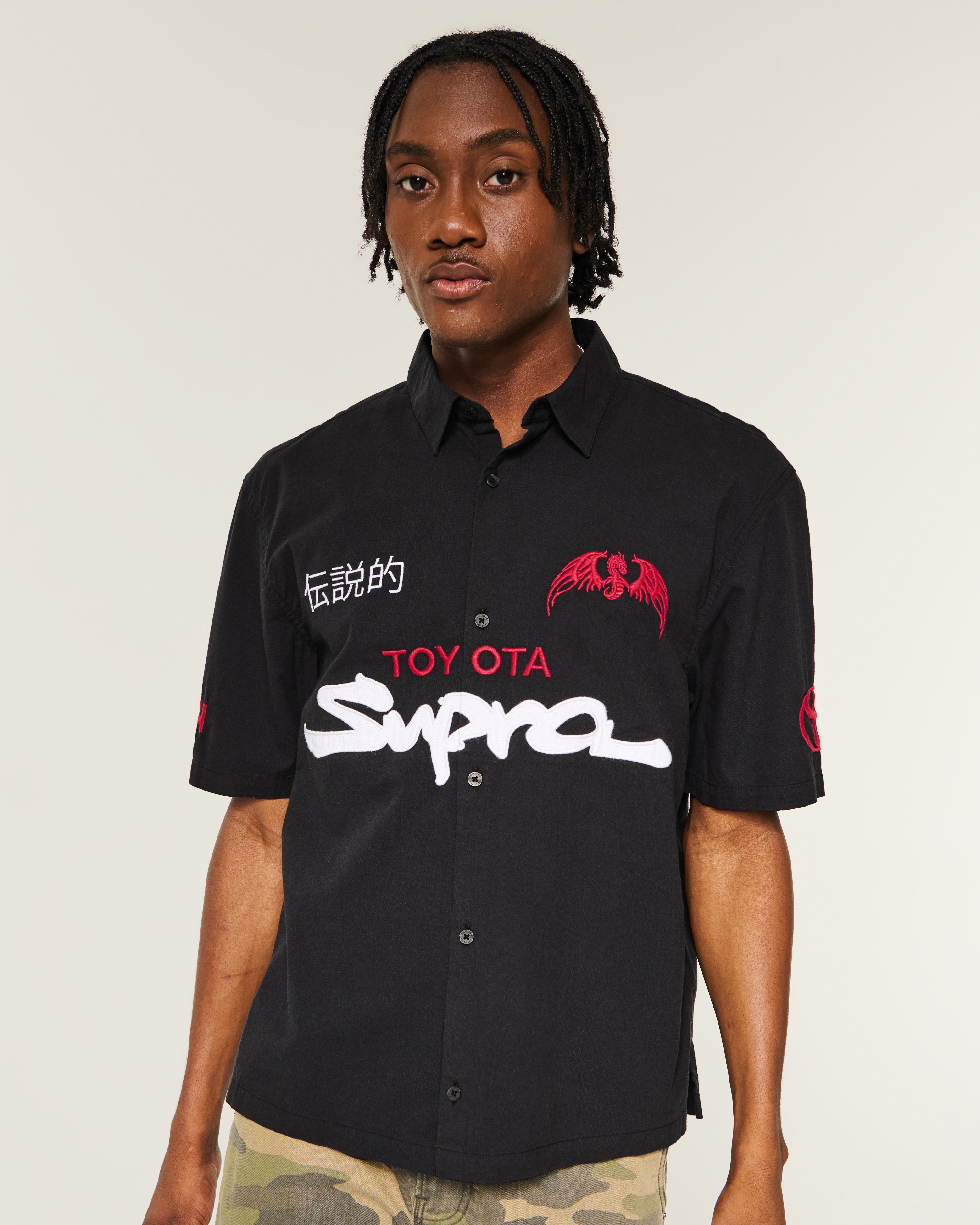 Boxy Toyota Supra Graphic Mechanic Shirt