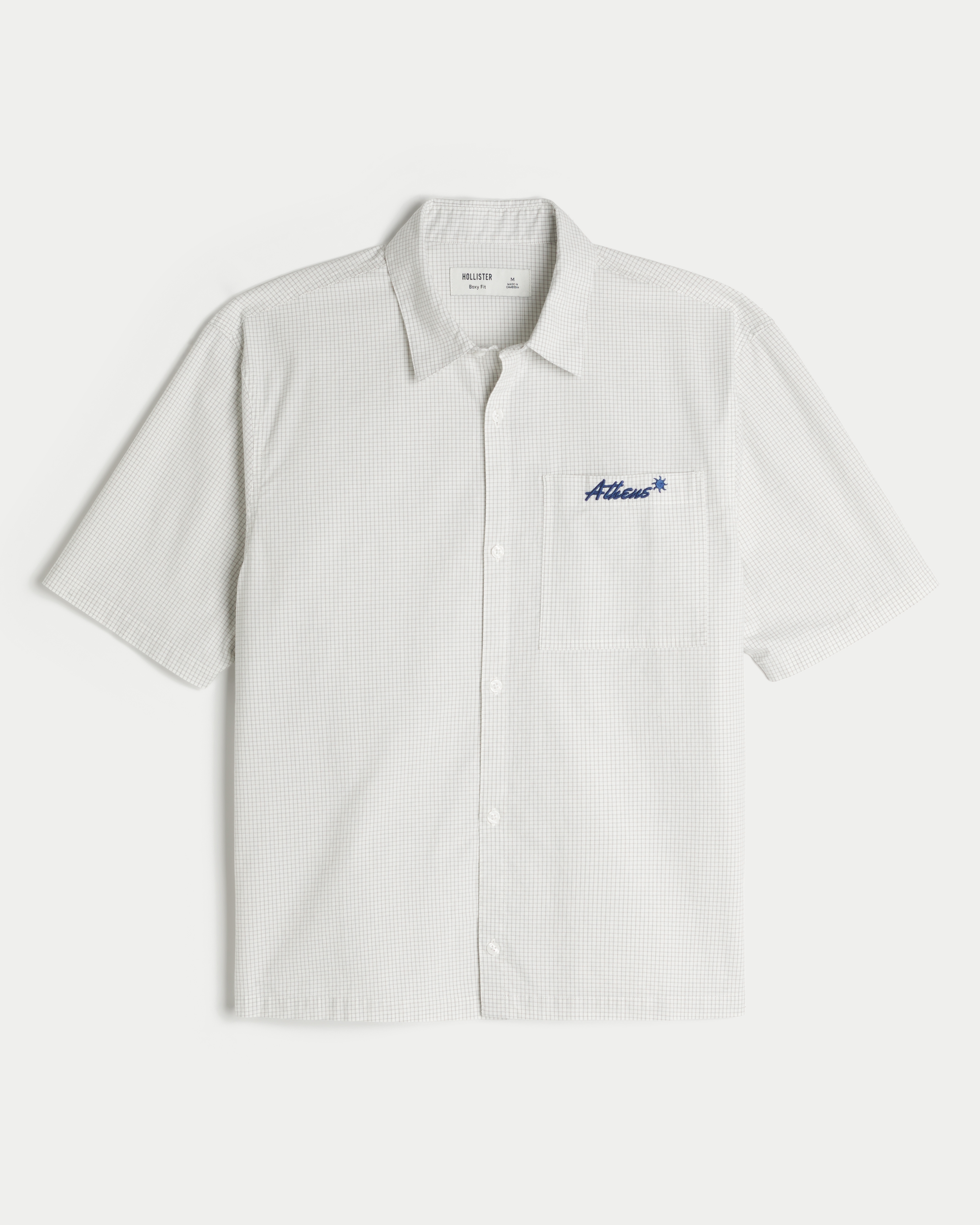 Boxy Athens Graphic Button-Through Shirt