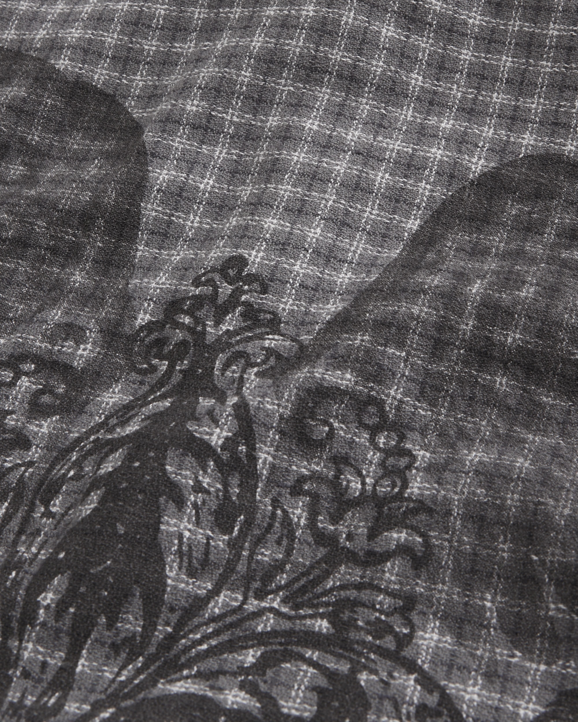 Boxy Short-Sleeve Graphic Check Shirt