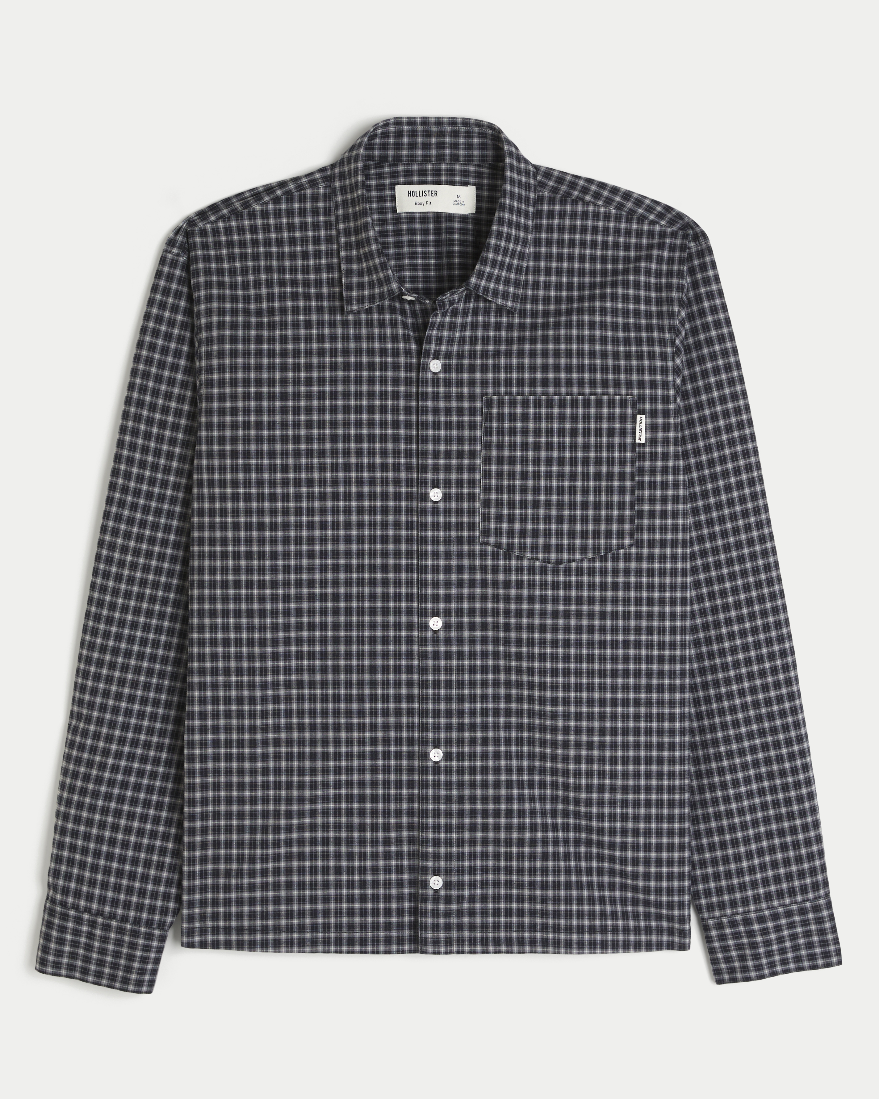 Boxy Poplin Button Front Shirt